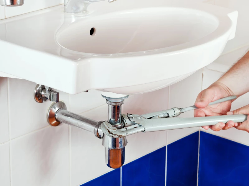 Owner fixing his own sink