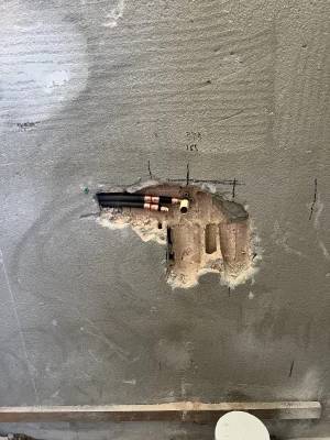 rough-in for a shower set installation in dianella