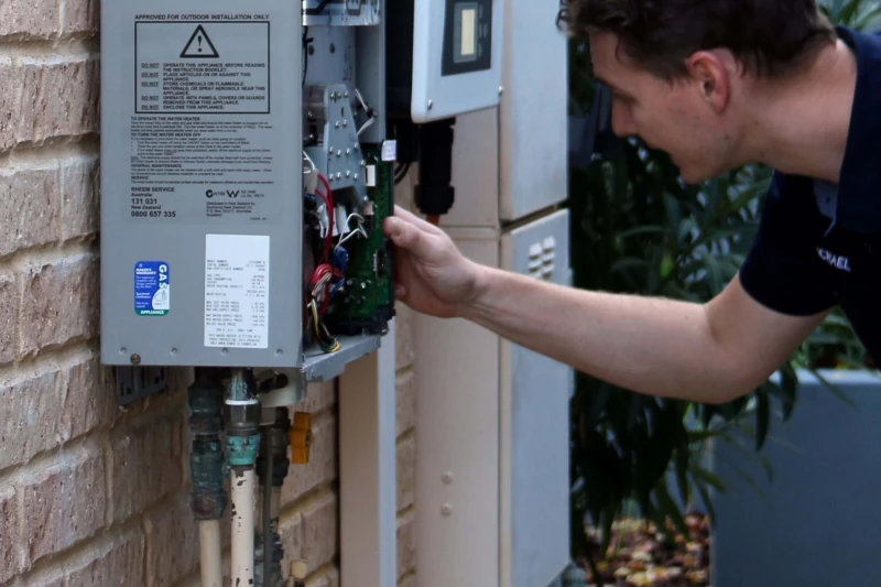 Michael checking gas