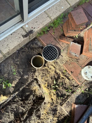 Blocked drain pipe entrance in Rivervale