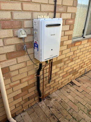newly installed Rinnai hot water system in Seville Grove