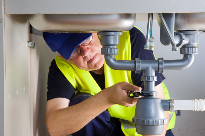 Plumber attending to a home in Como