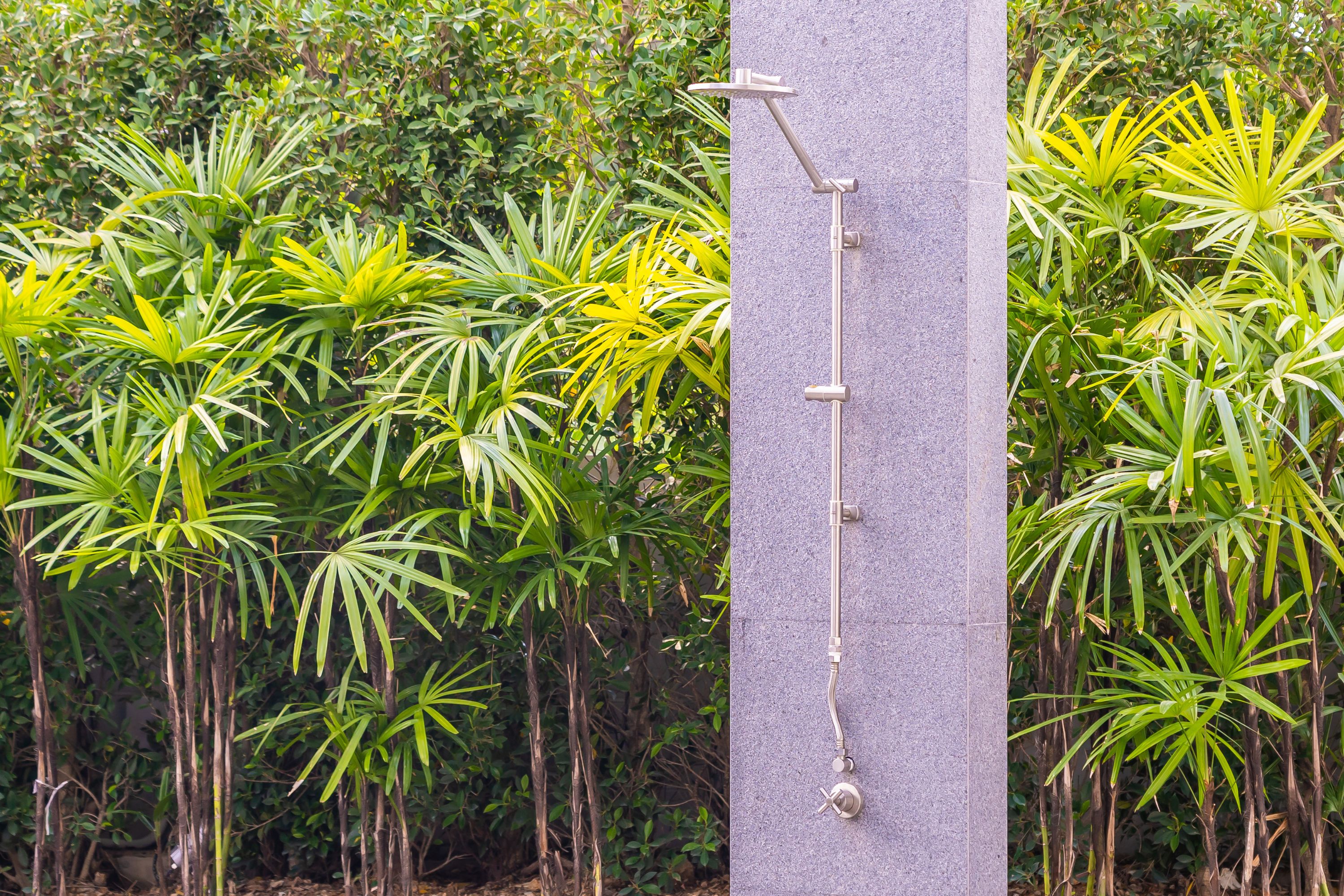 freestanding outdoor shower