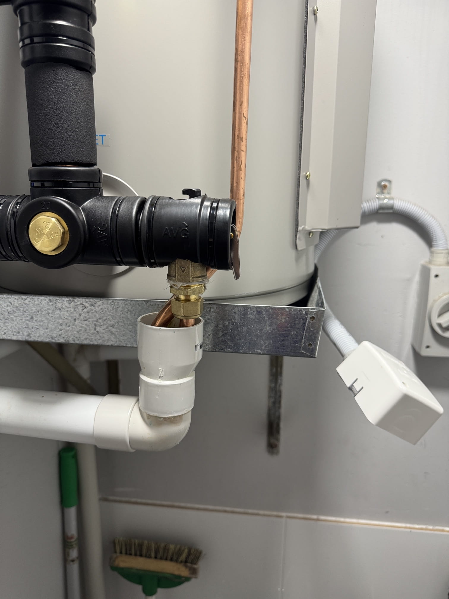 New valves and pipework fitted to a commercial hot water unit in Ascot