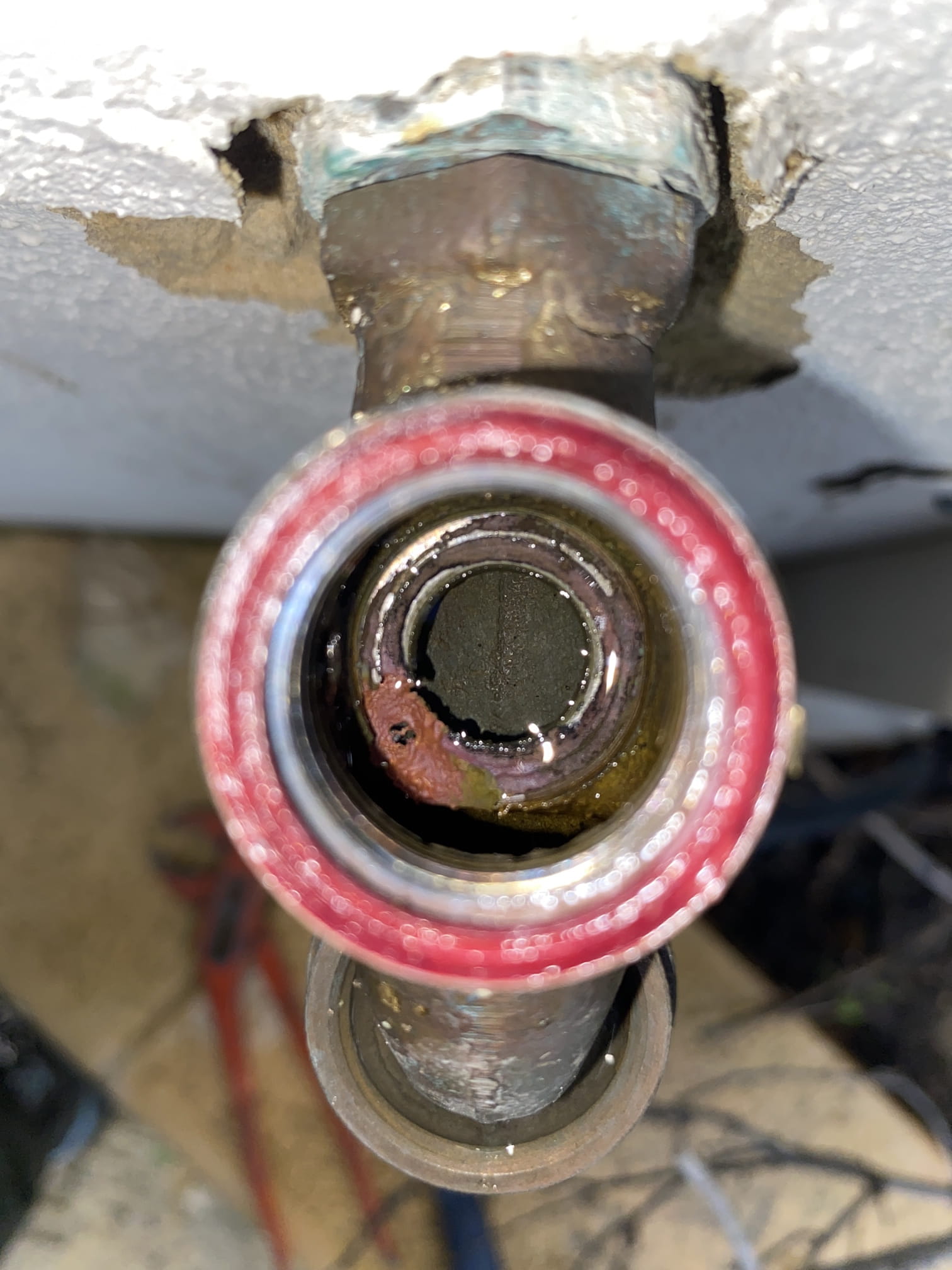 Worn tap seat inside a garden tap body in Bayswater