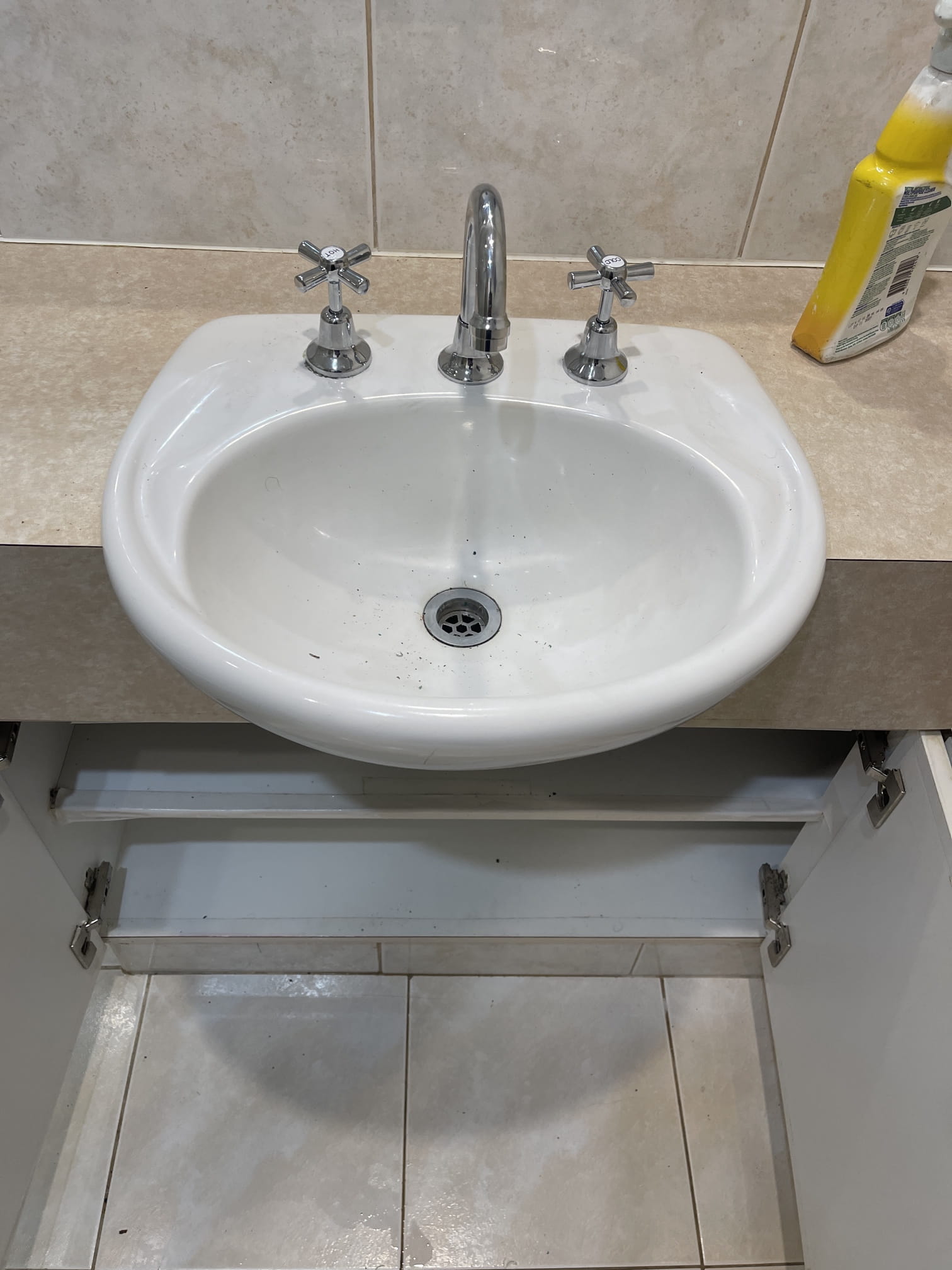 New basin taps installed in a second bathroom in Woodlands