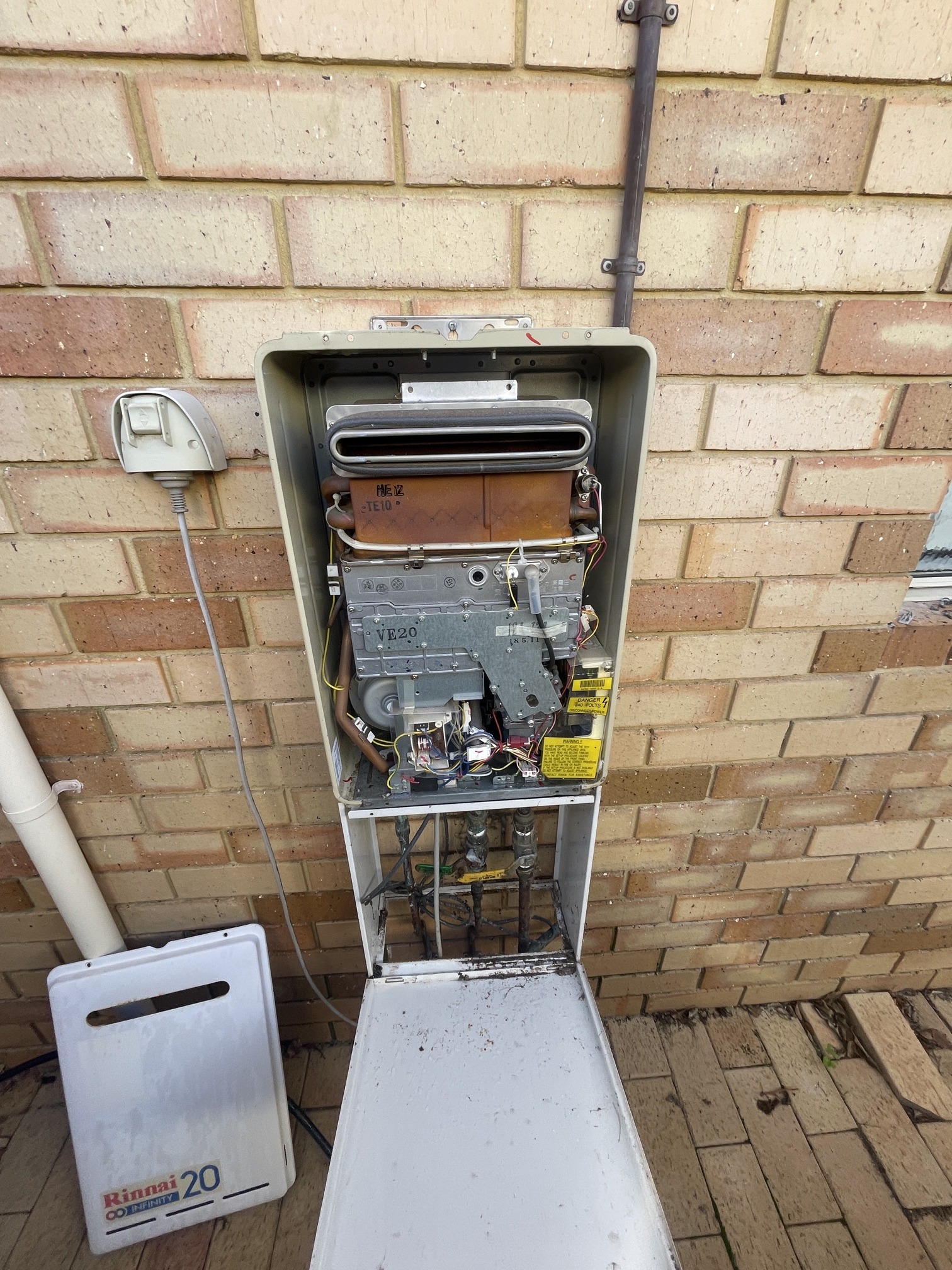 old rinnai unit