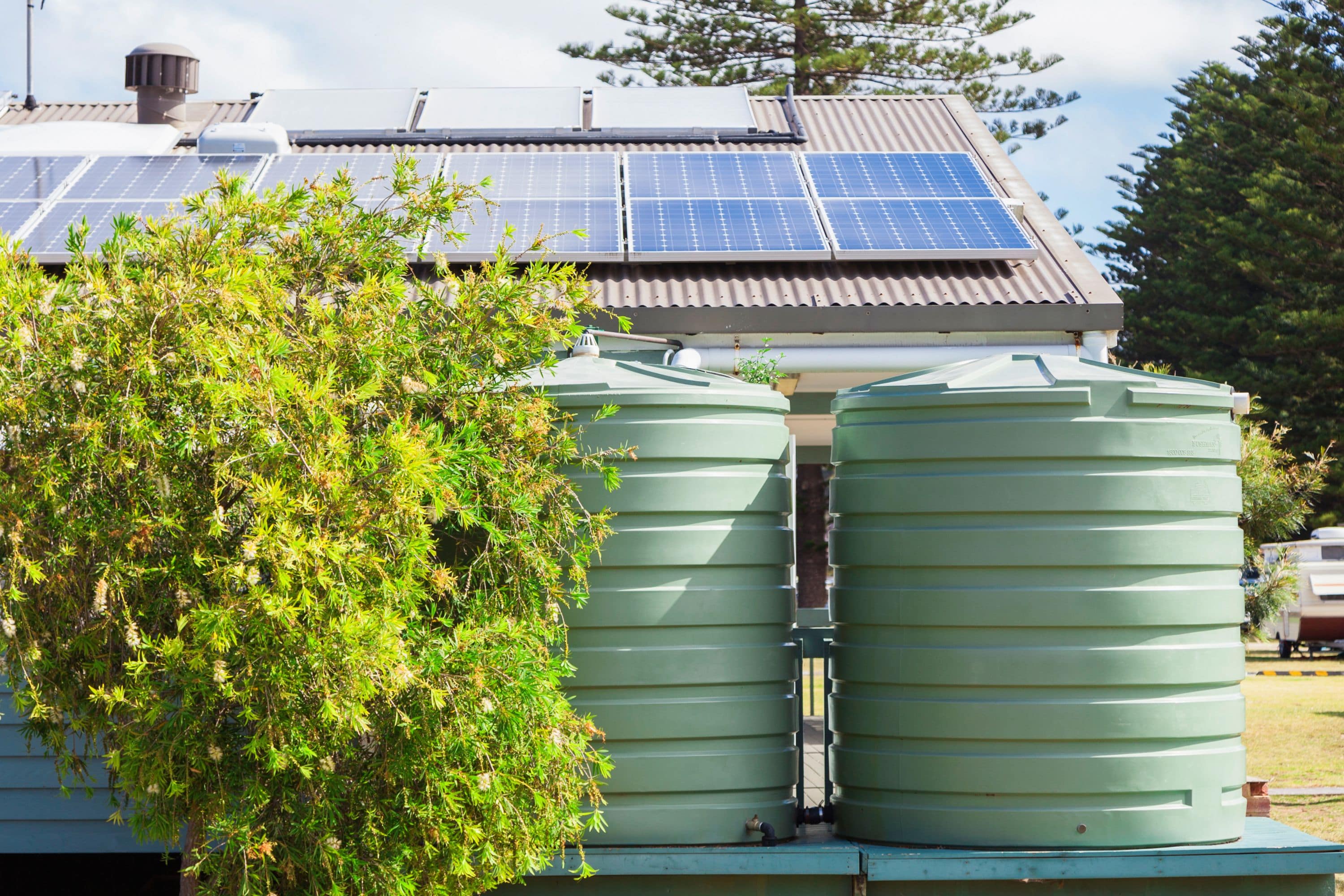 rain water tanks to save water