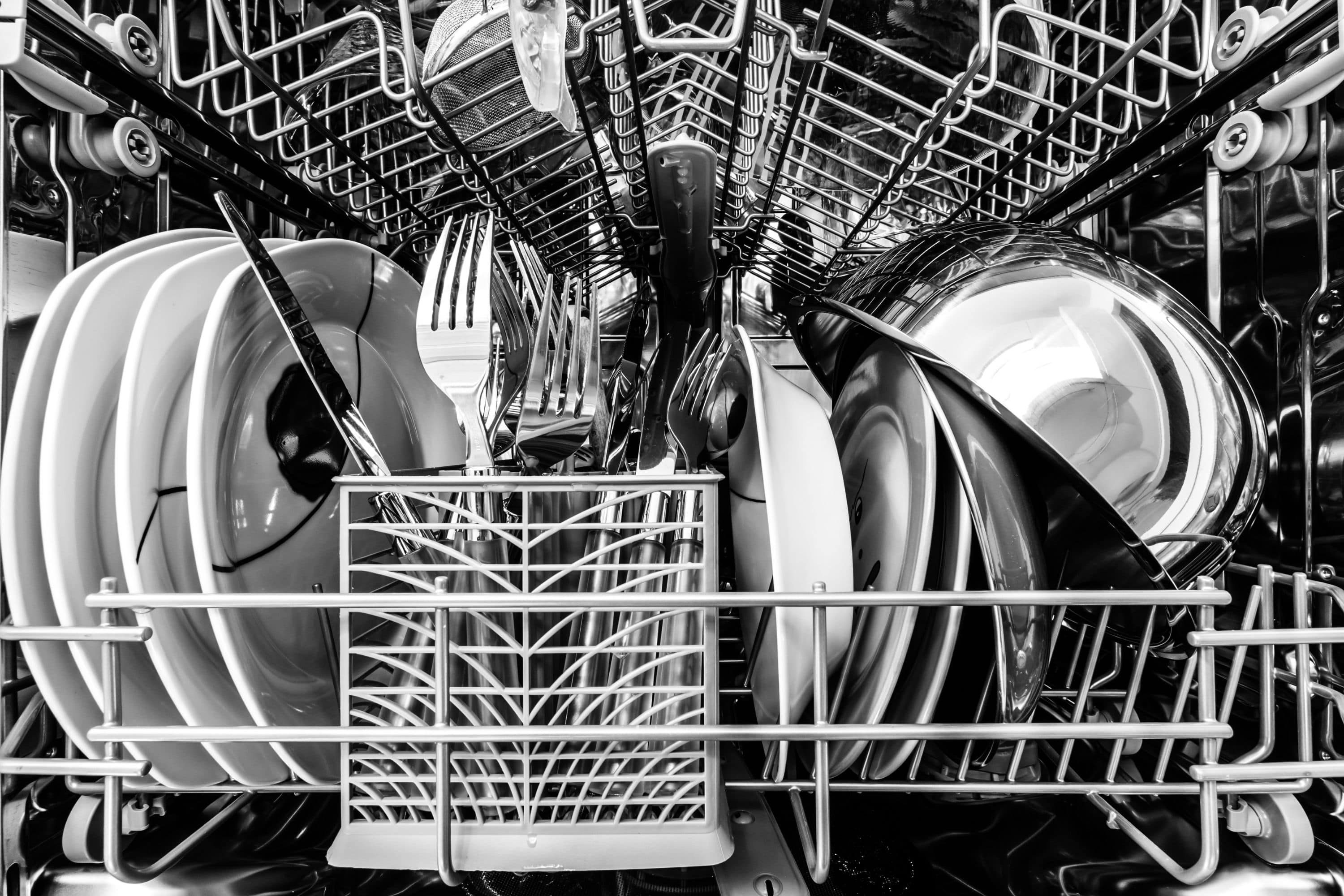 a dishwasher full load